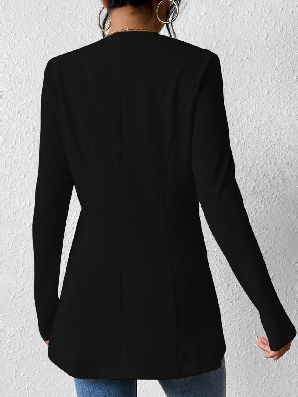 One Button Long Sleeve Blazer, image 20