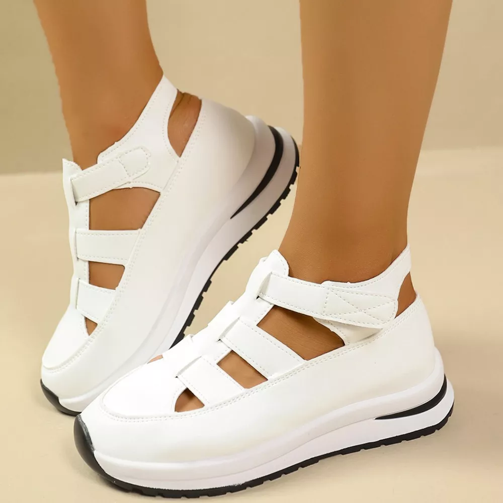 Cutout Round Toe Platform Sandals, image 5