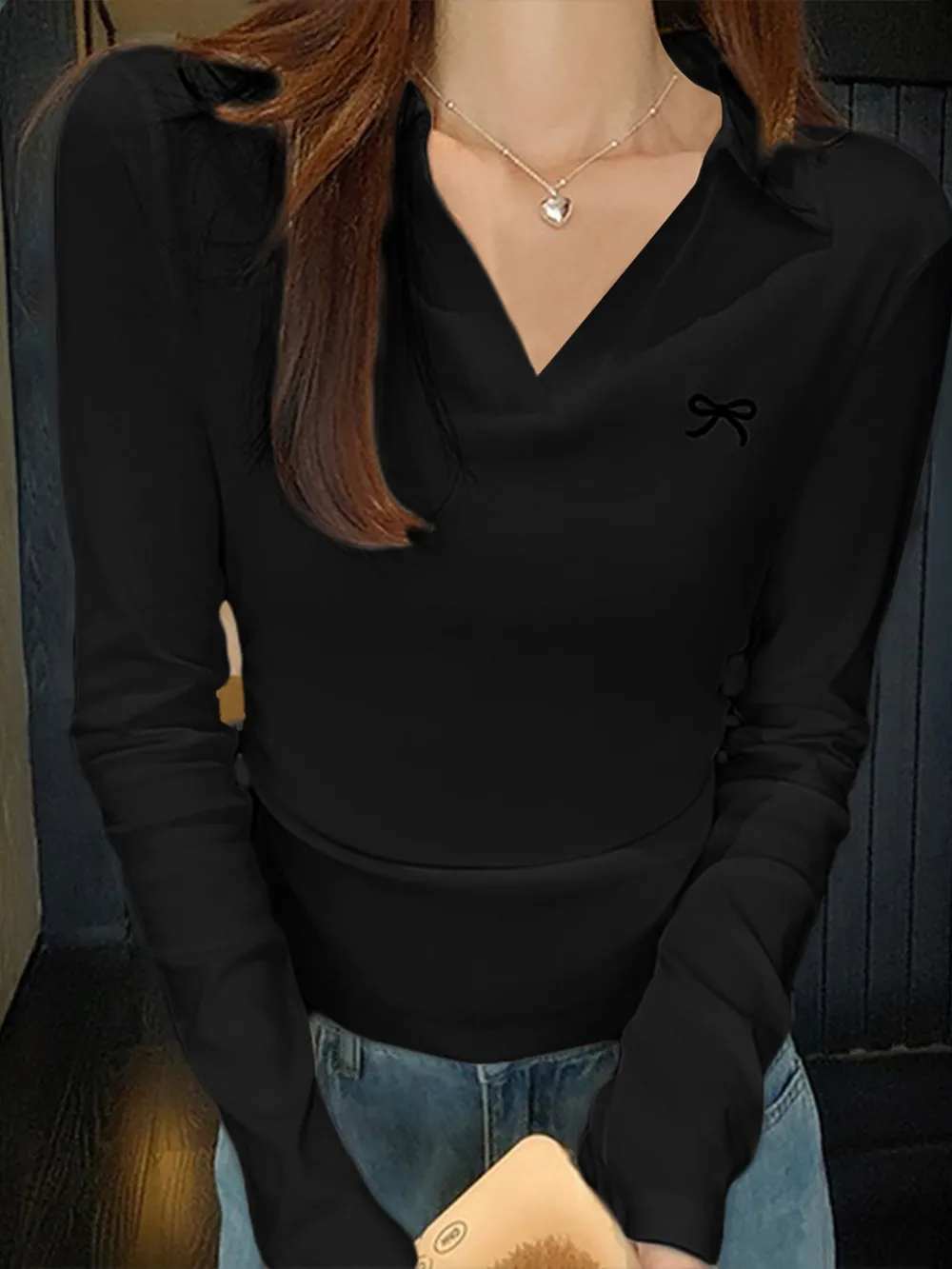 Johnny Collar Long Sleeve T-Shirt, image 4
