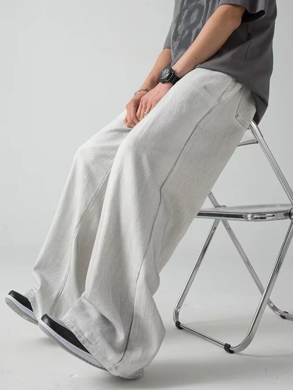 Men's Plus Size Wide Leg Pants, image 5