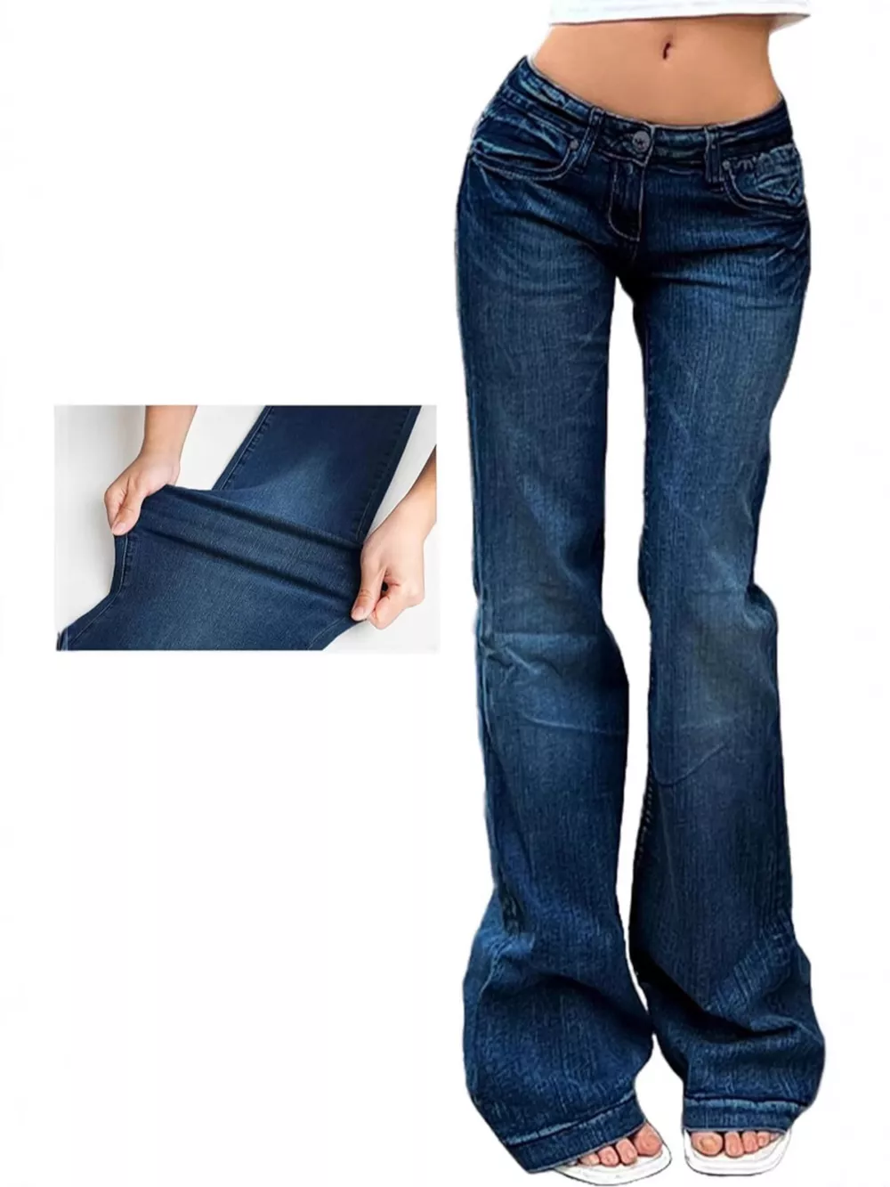 Low Rise Flare Jeans, image 5