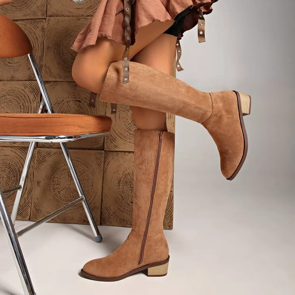 Knee-High Block Heel Boots, image 9