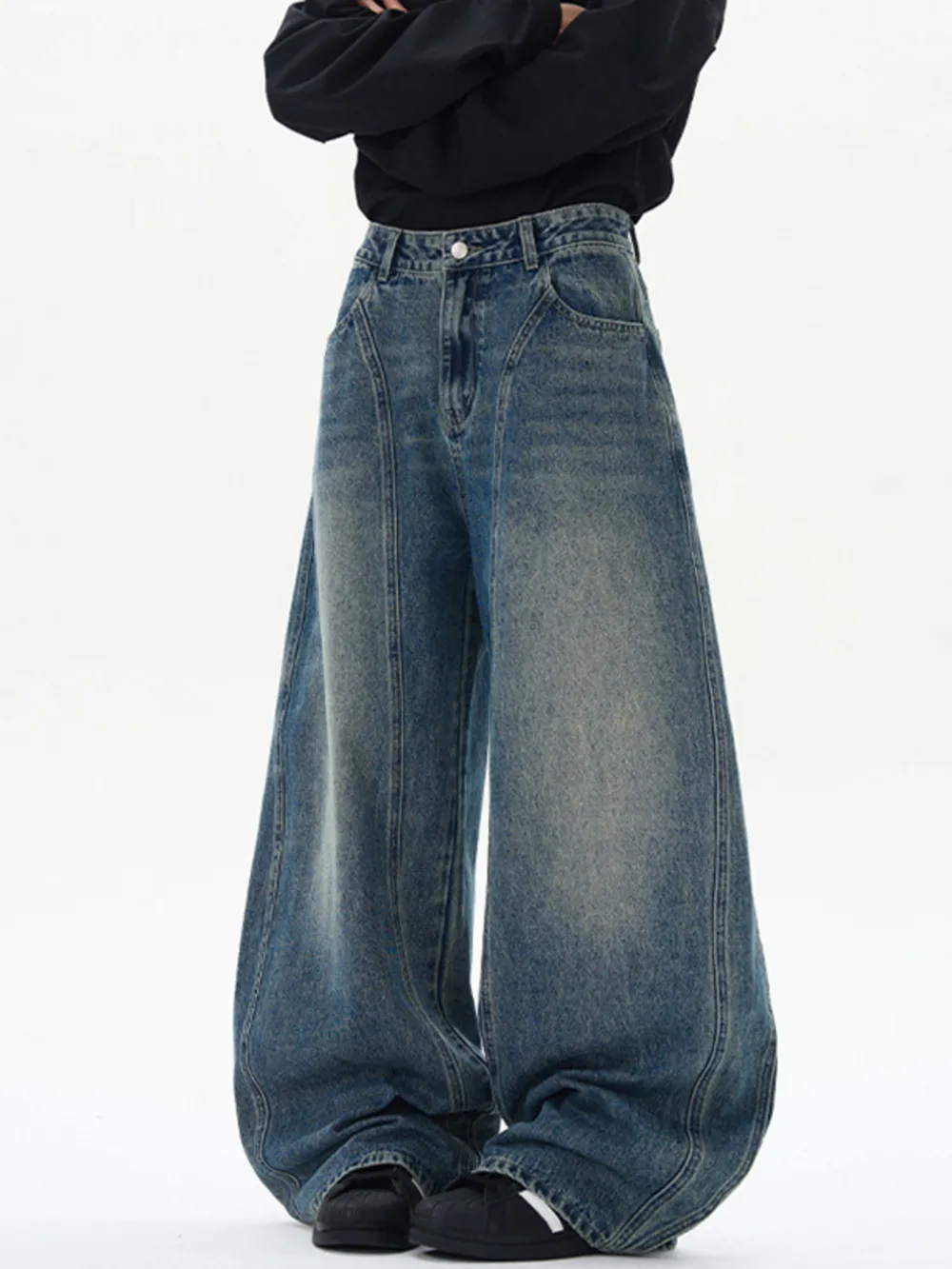 Men's Vintage Wash Curved Jeans, image 2