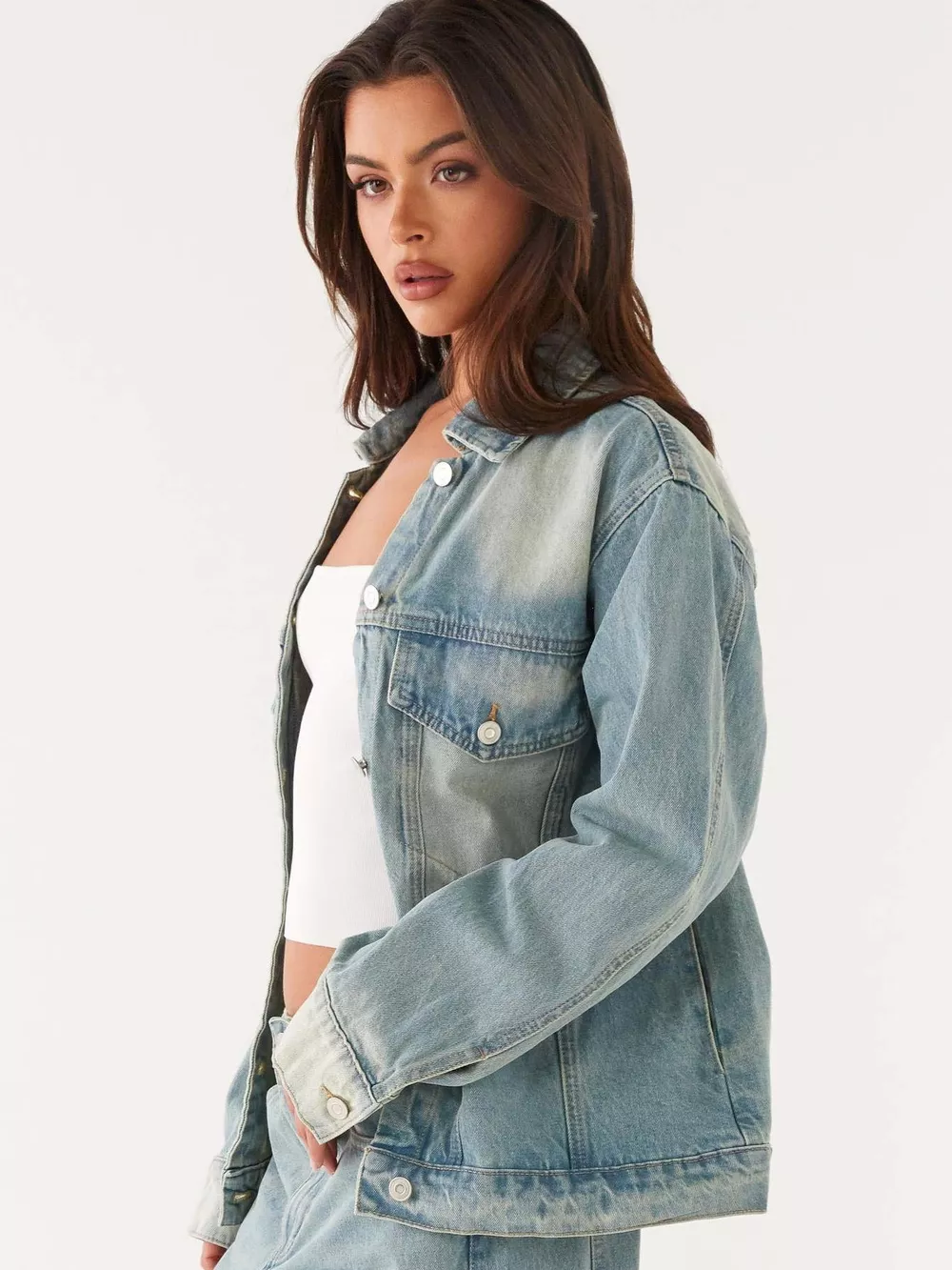Button Up Denim Jacket and Jeans Set, image 6