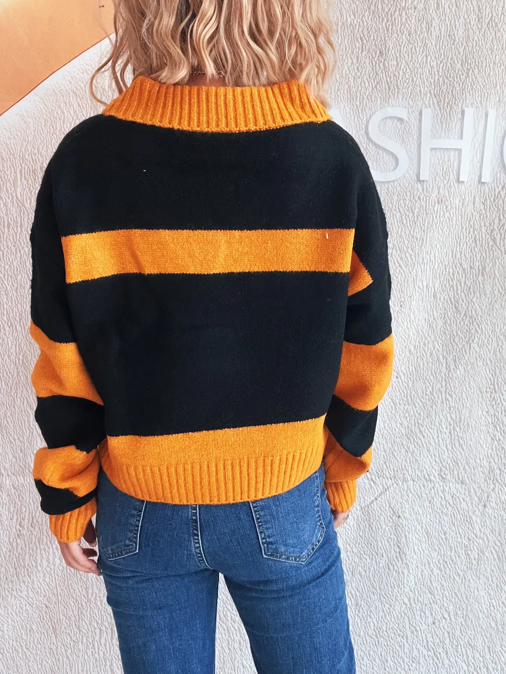 Color Block Long Sleeve Sweater, image 10