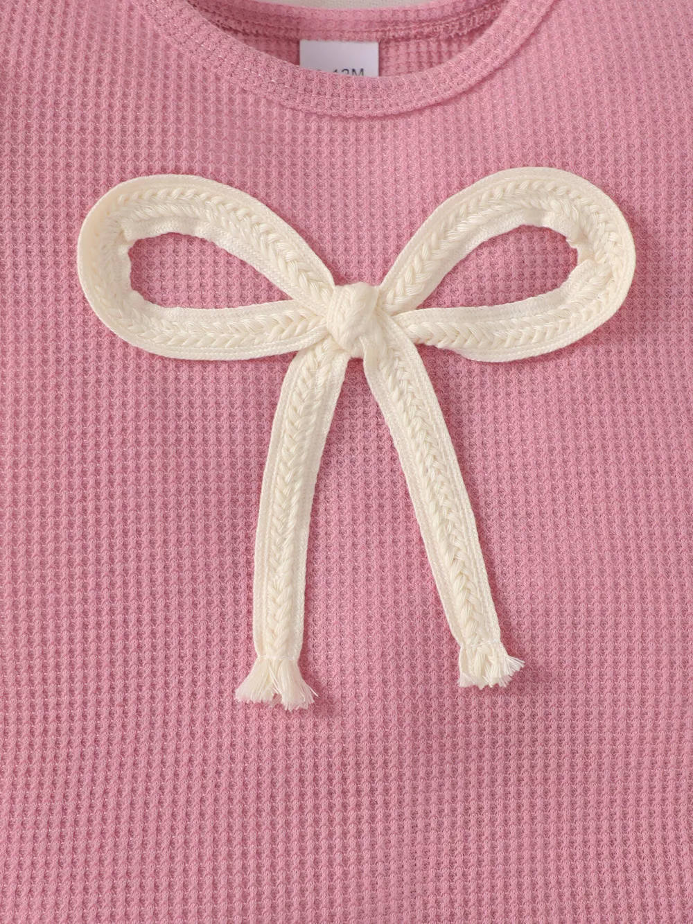 Children's Bowknot Ruffle Trim Top and Shorts Set, image 3