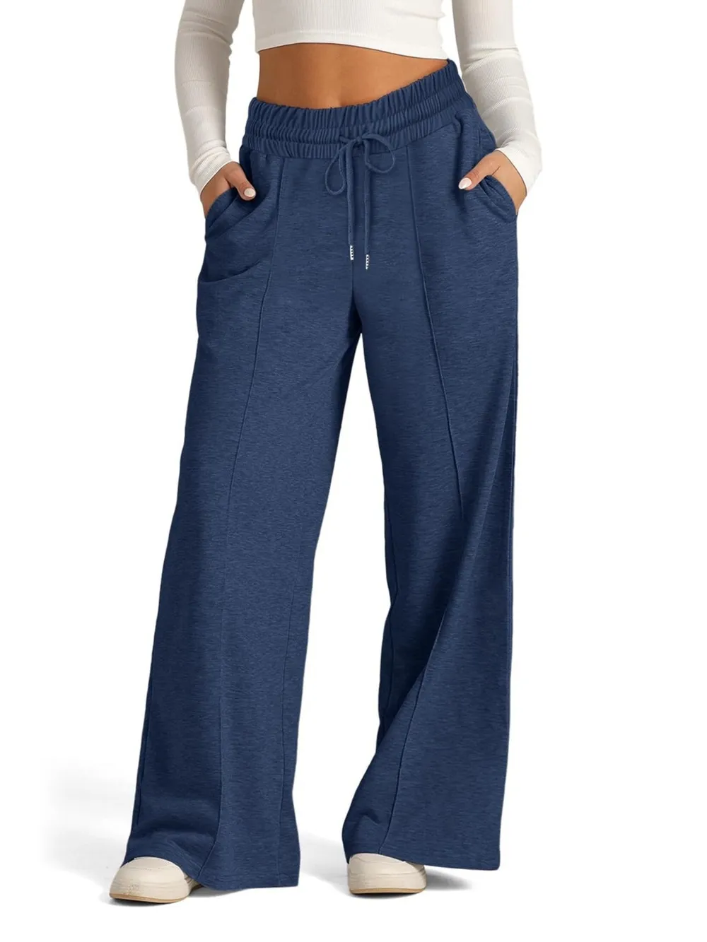 Full Size Drawstring Relaxed Fit Wide Leg Pants Plus Size, image 18