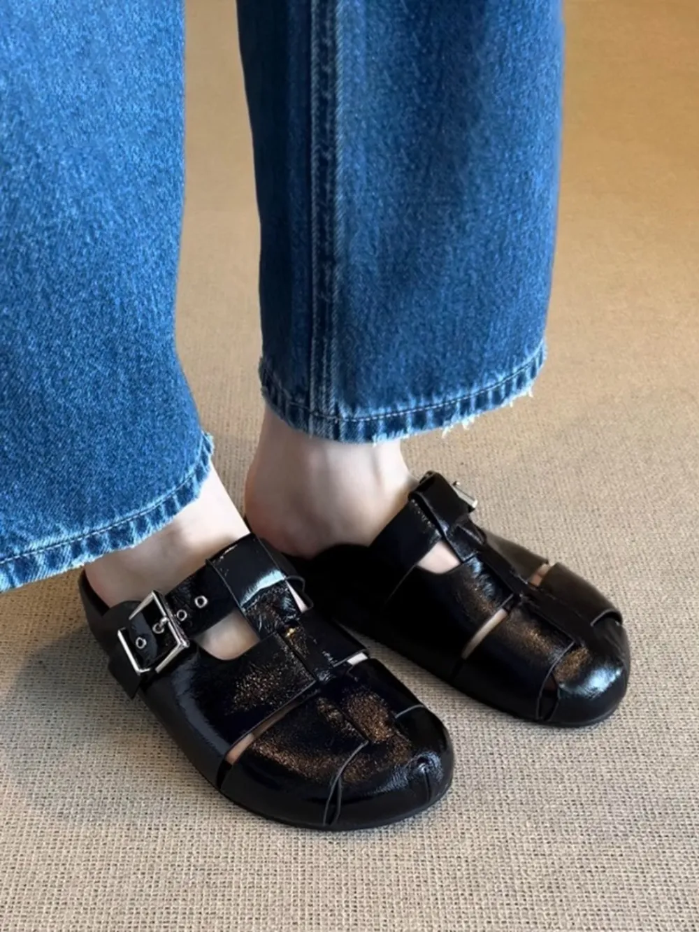 Round Toe Buckle Sandals, image 4