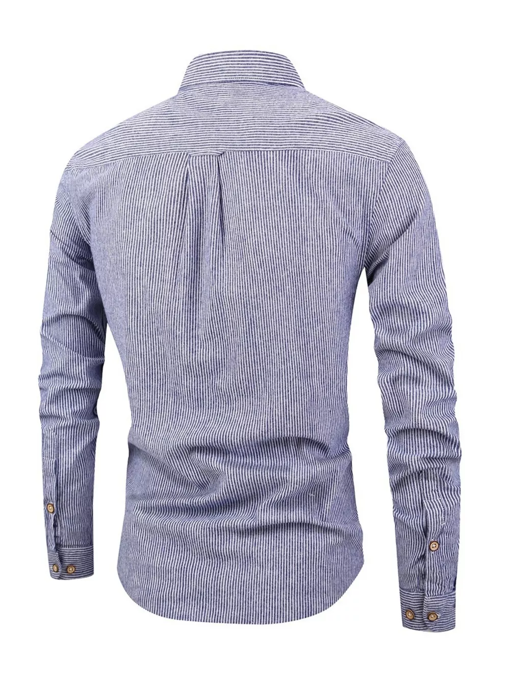 Men's Full Size Striped Casual Button-Down Shirt Plus Size, image 4