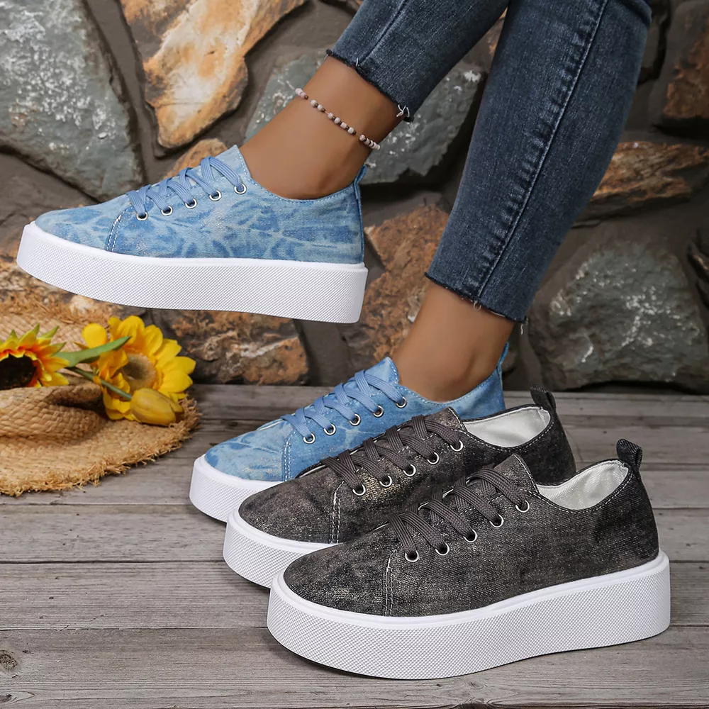 Round Toe Platform Sneakers, image 8