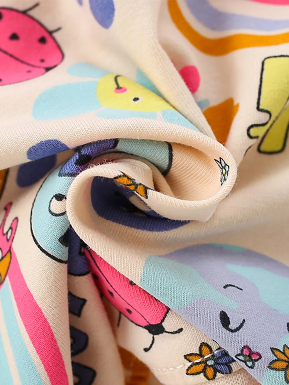 Children's Cartoon Print Short Sleeve Casual Dress, image 4