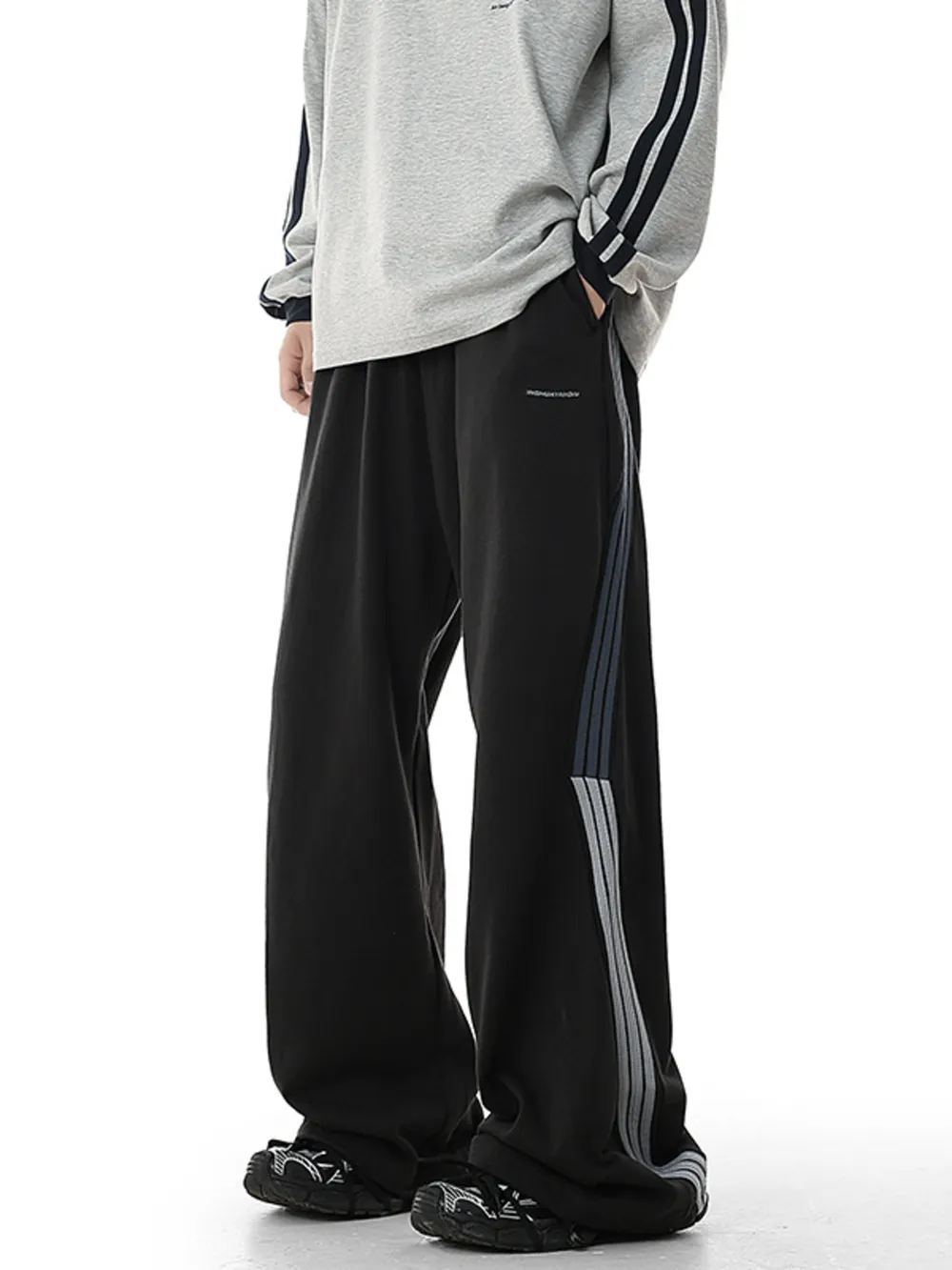 Men's Plus Size Side Striped Relaxed Fit Casual Pants