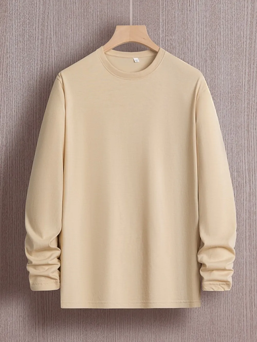 Men's Plus Size Round Neck Long Sleeve T-Shirt, image 8