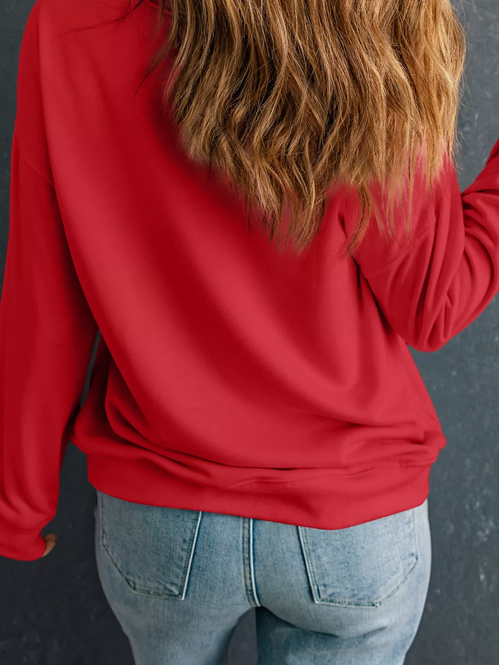 Western Patchwork Cow Drop Shoulder Sweatshirt, image 3