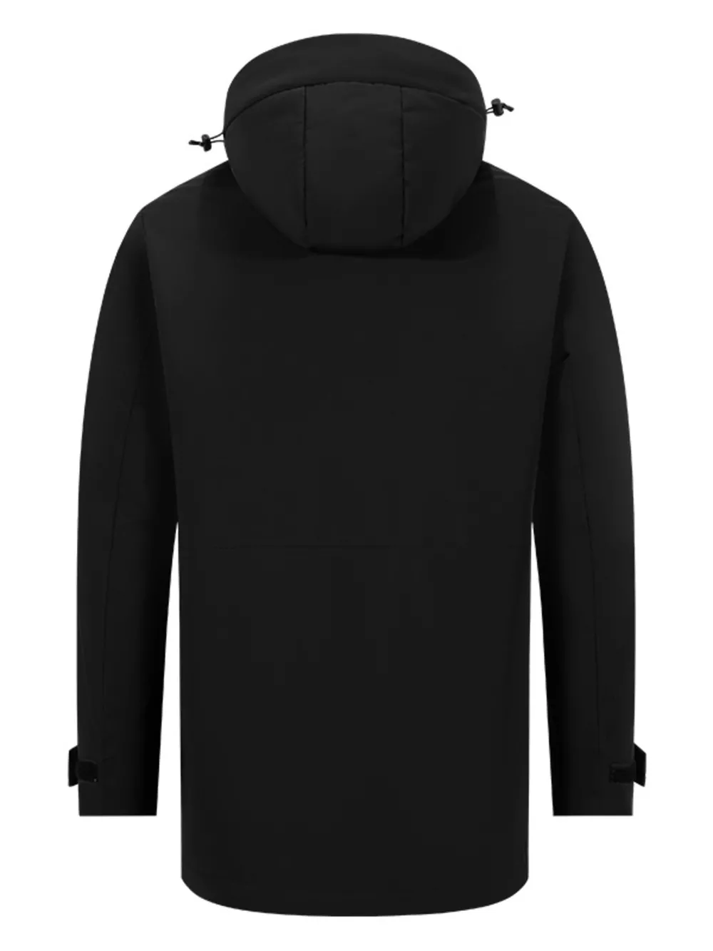 Men's Full Size Windproof Hooded Longline Jacket Plus Size, image 2