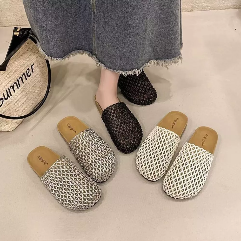 Woven Mesh Breathable Slip-on Sandals, image 2