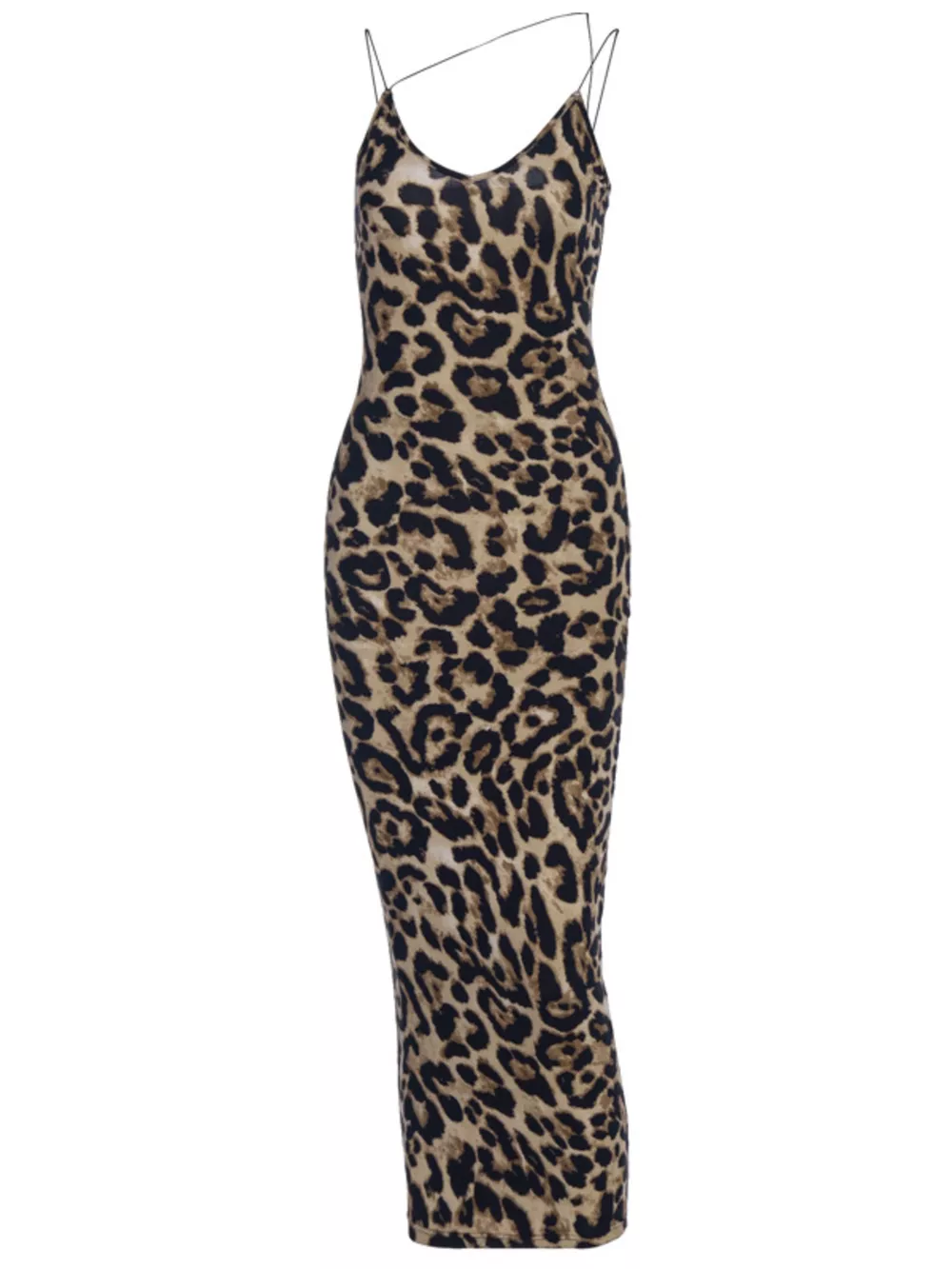 Leopard Print Spaghetti Strap Midi Dress, image 4