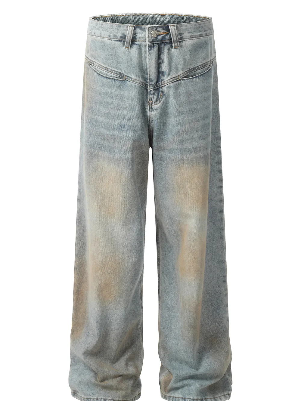 Men's Vintage Wash Wide Leg Pocket Jeans