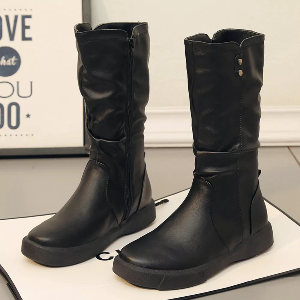 Round Toe Platform Boots, image 4