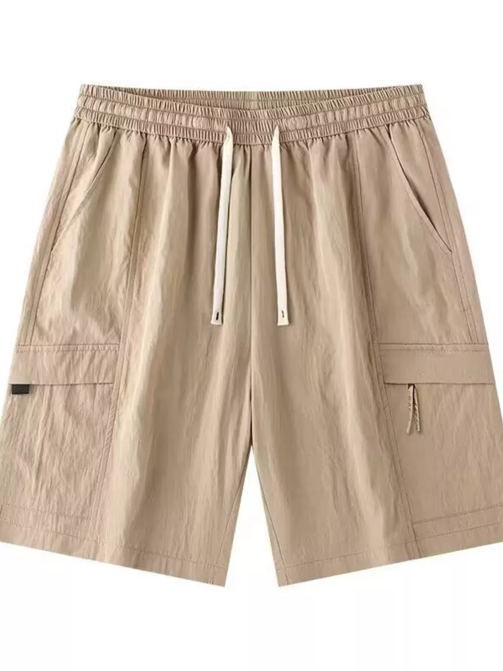 Men's Plus Size Drawstring Relaxed Fit Cargo Shorts, image 3