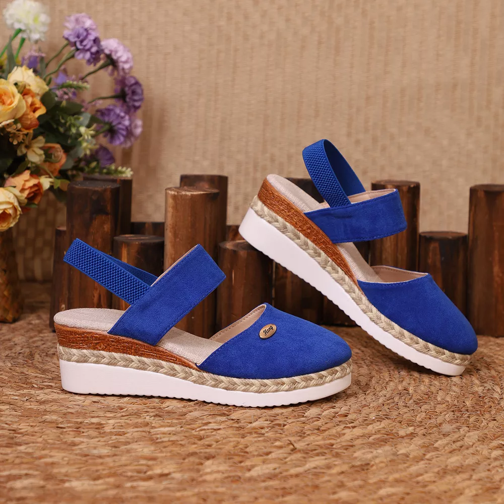 Espadrille Wedge Sandals with Ankle Strap, image 8
