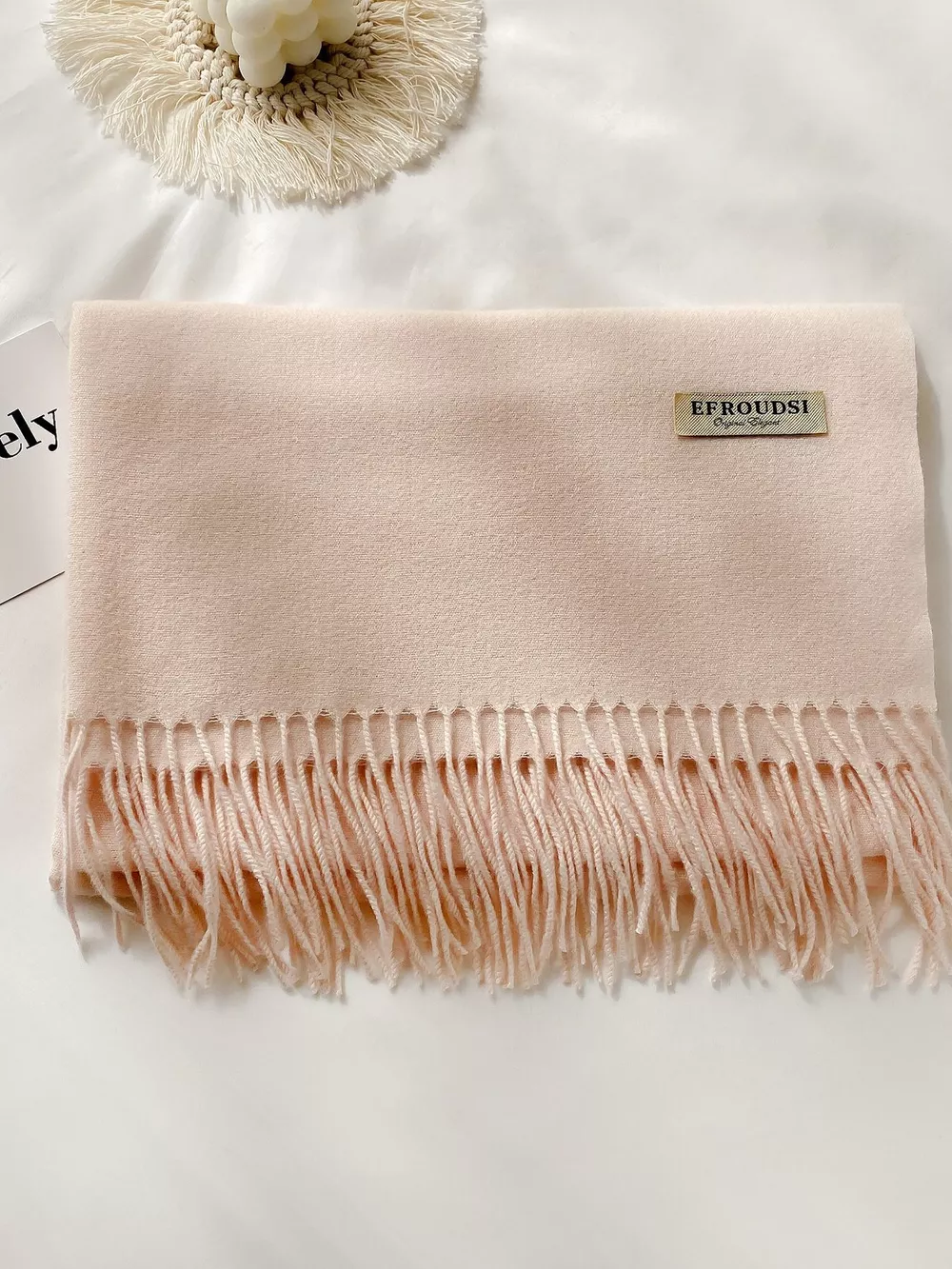 Fringe Solid Color Scarf, image 12