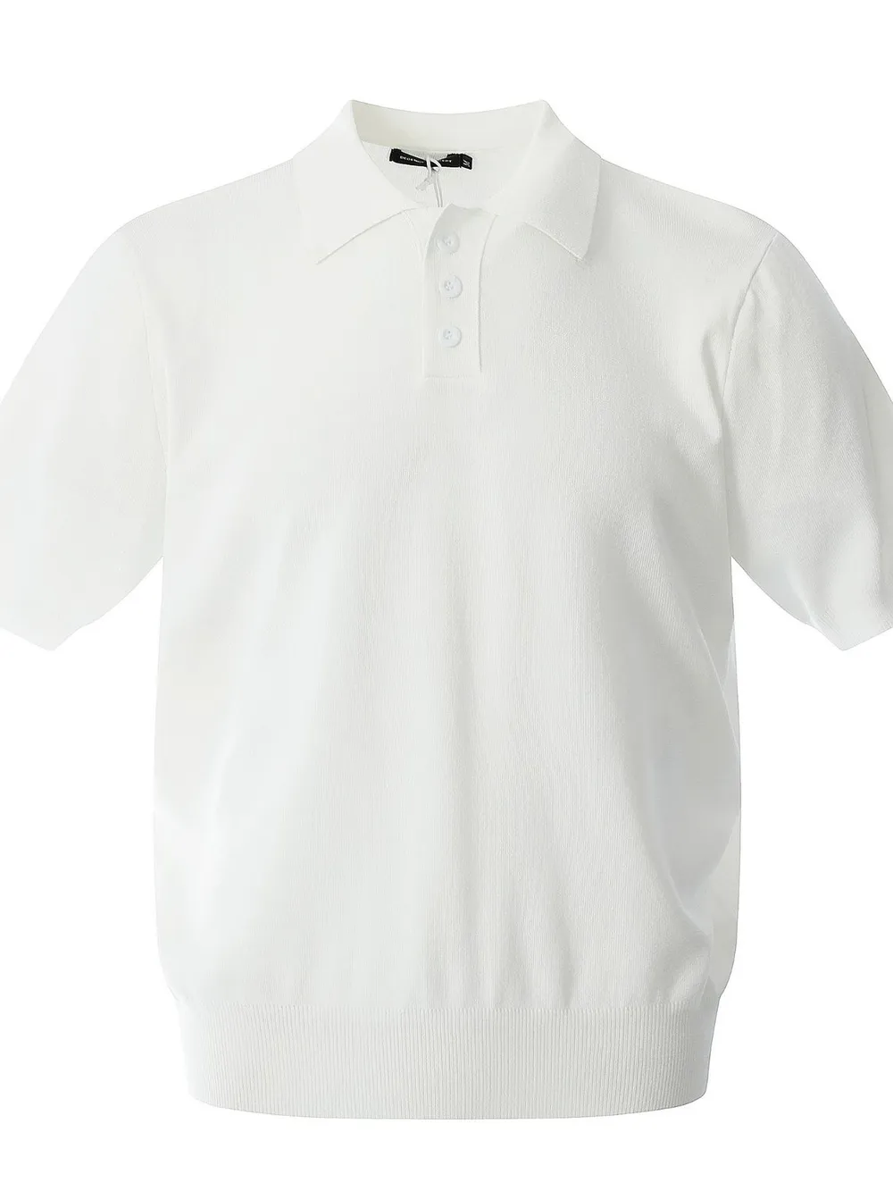 Men's Button Detail Short Sleeve Knit Polo, image 5