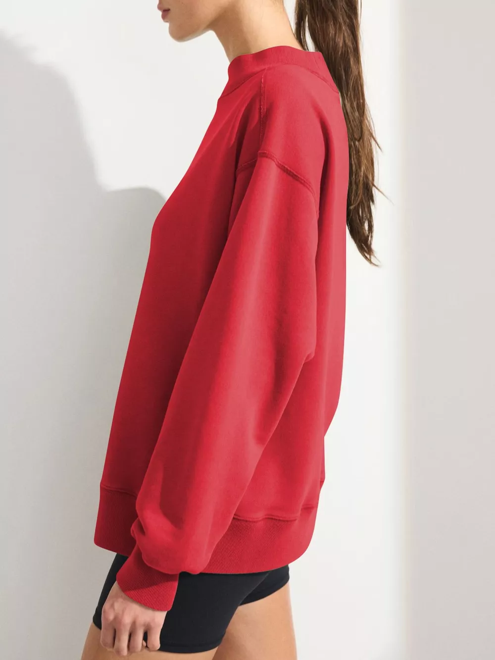 Mock Neck Oversized Sweatshirt, image 12