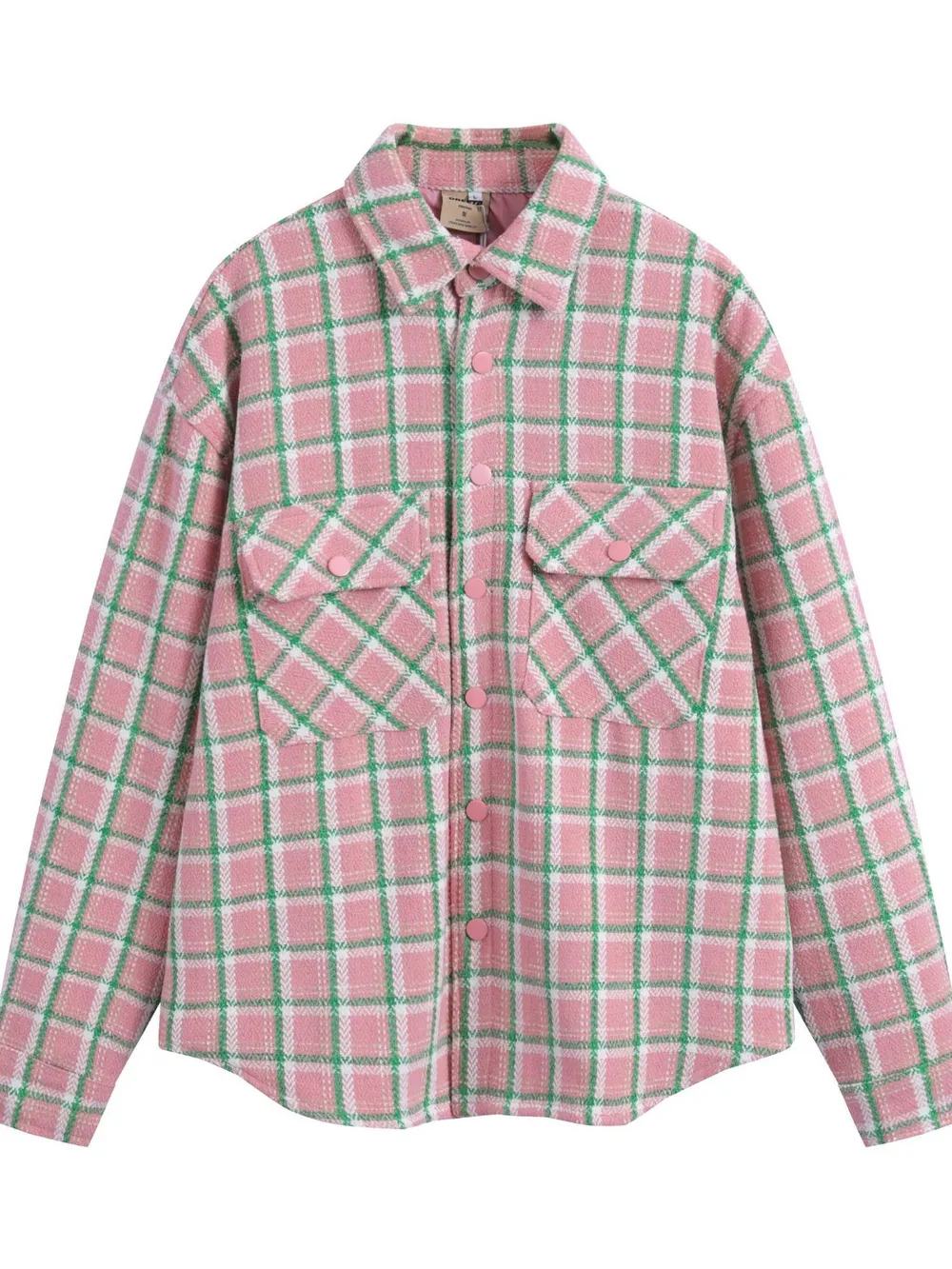 Men's Oversized Plaid Collared Neck Shirt, image 3