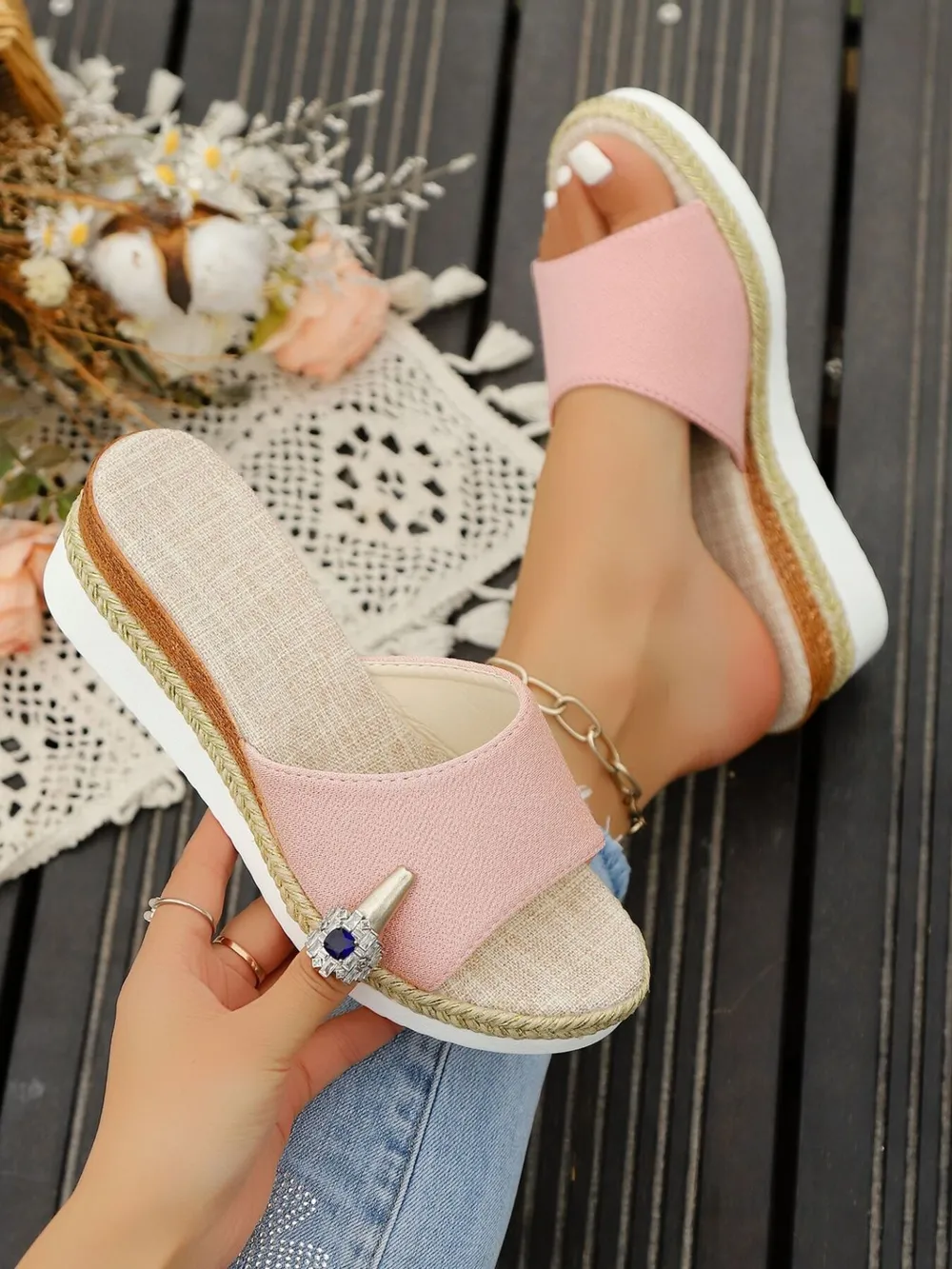 Open Toe Wedge Sandals, image 10