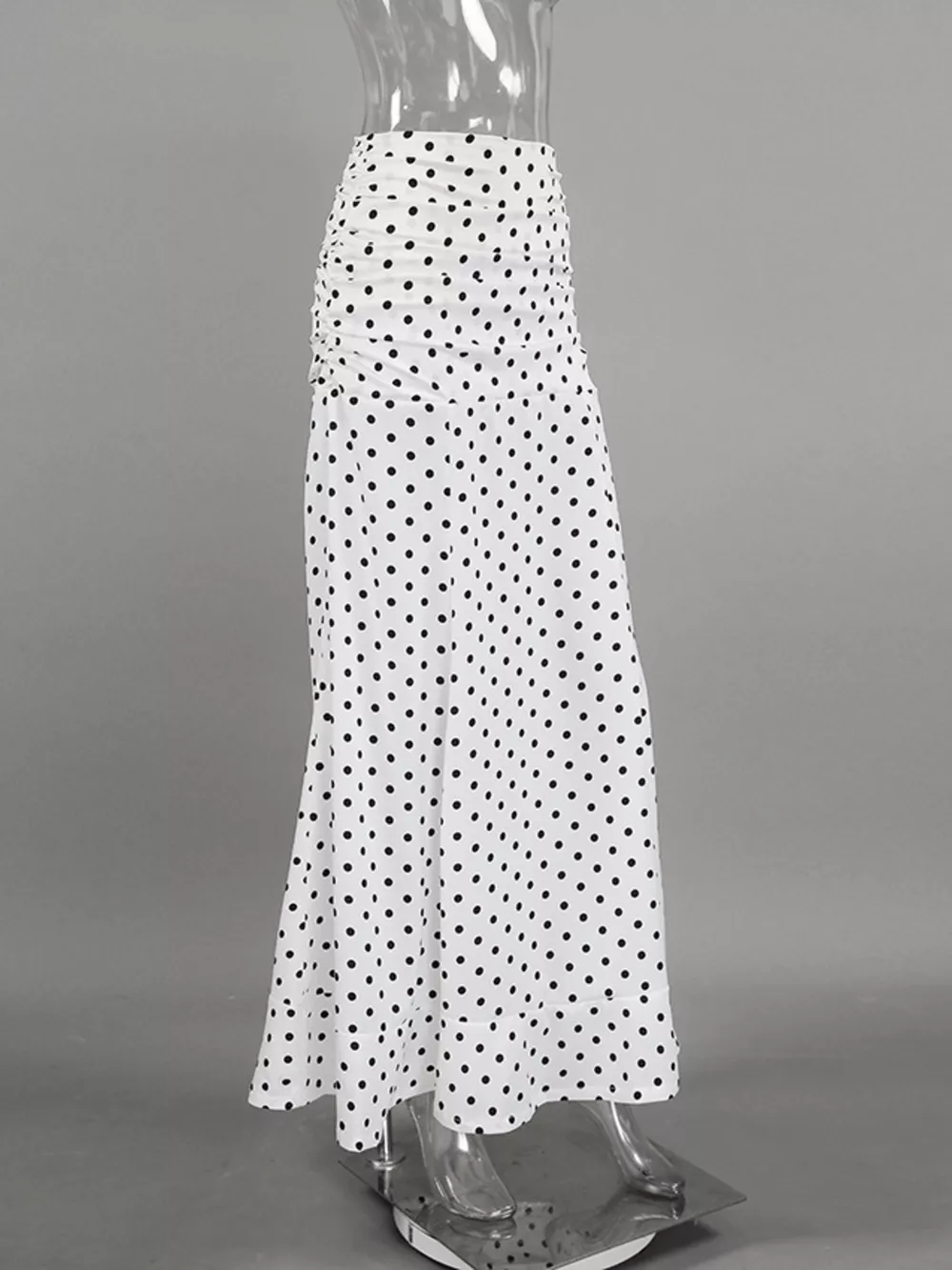 Polka Dot Ruffle Hem Maxi Skirt, image 10
