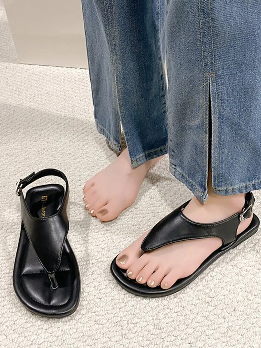 Toe Post Flats Sandals, image 3