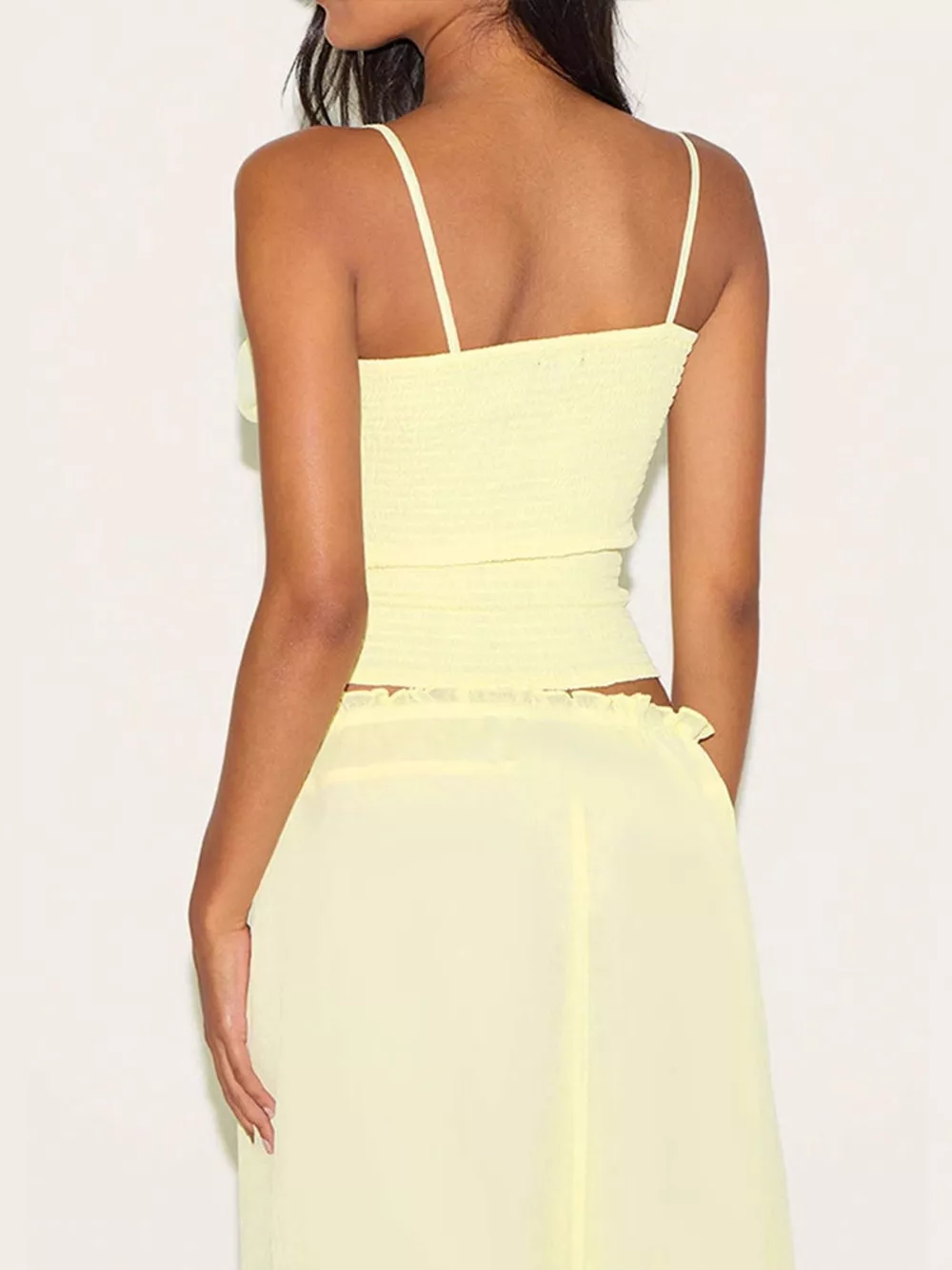 Smocked Tie Front Cami and Skirt Set, image 10