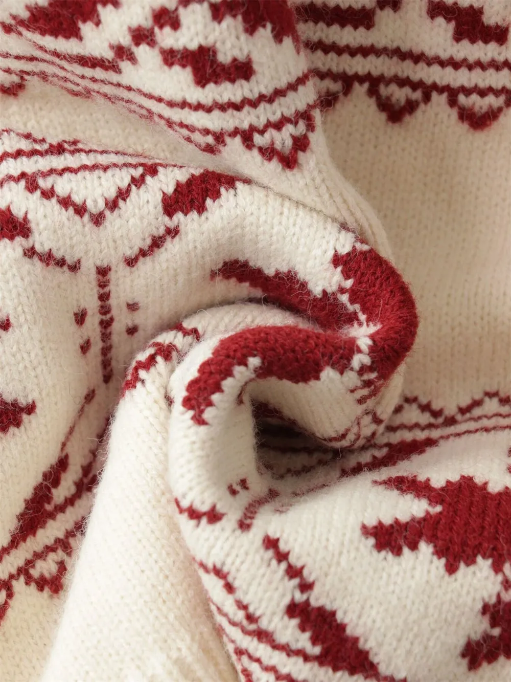 Christmas Snowflake Round Neck Sweater, image 11