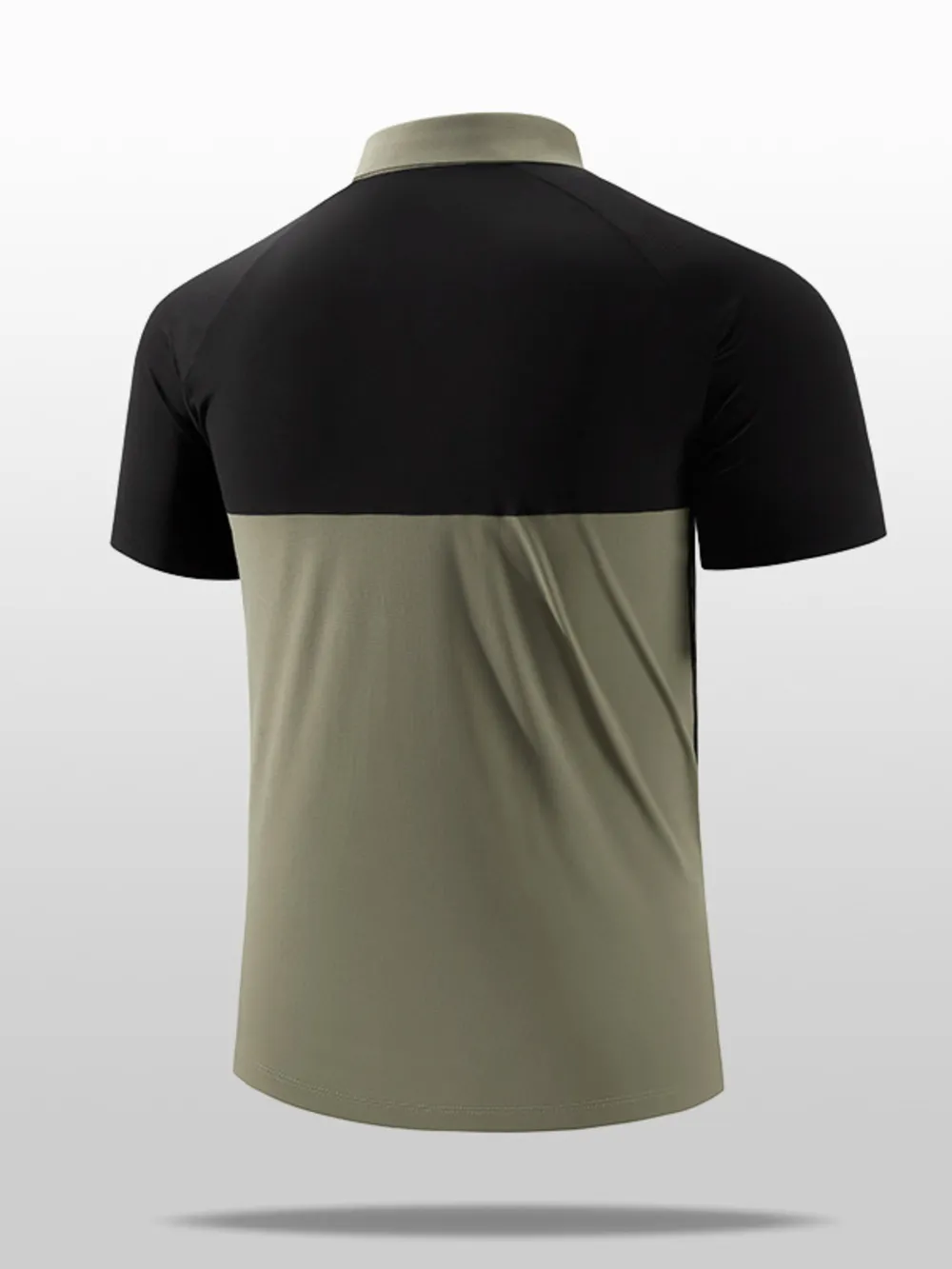 Men's Plus Size Color Block Short Sleeve Polo, image 2