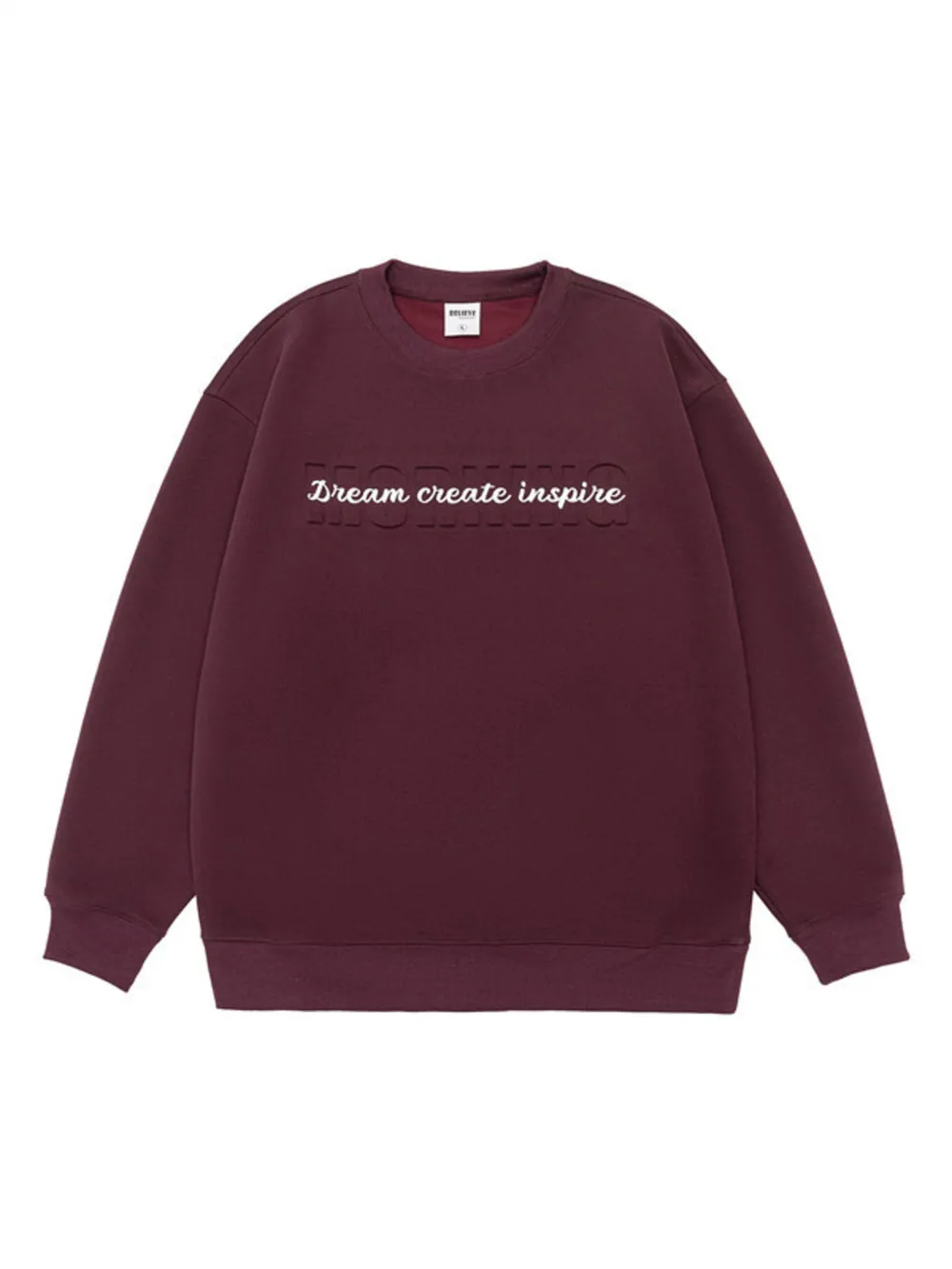 Men's Plus Size Letter Crew Neck Sweatshirt, image 7