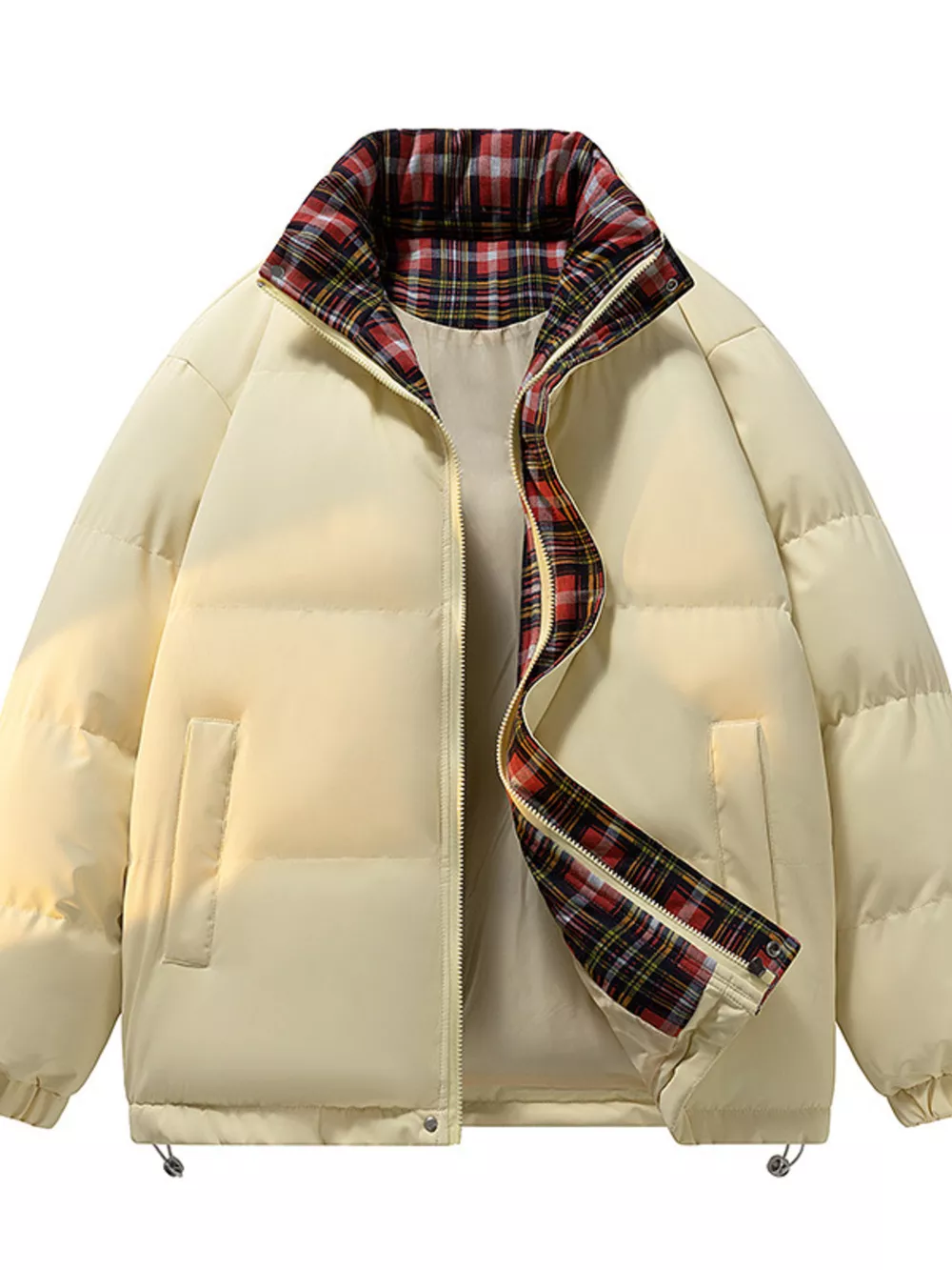 Men's Full Size Zip Up Padded Winter Coat Plus Size, image 4
