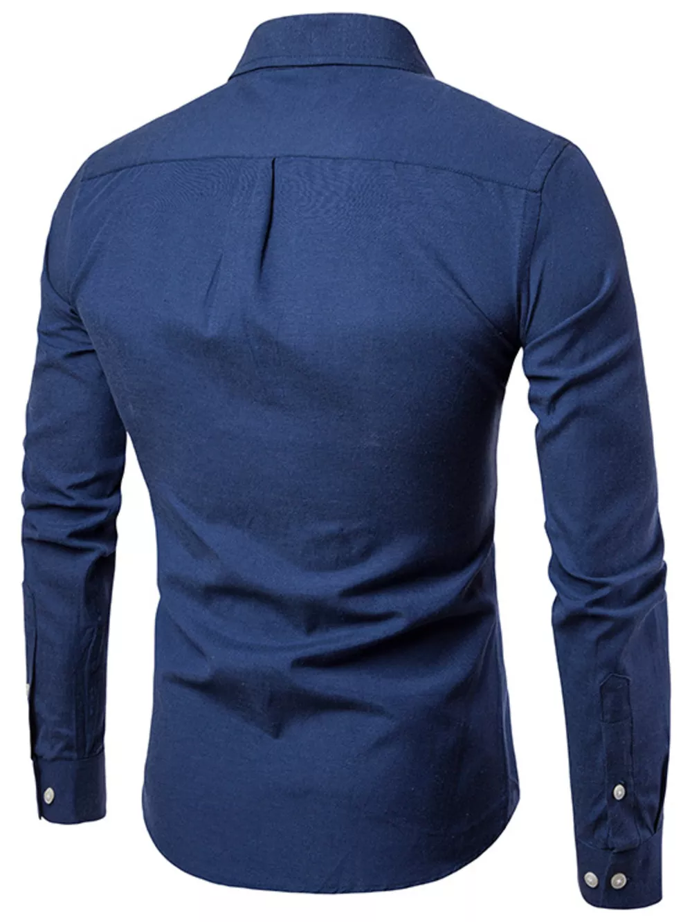 Men's Plus Size Slim Fit Long Sleeve Button-Down Shirt, image 3