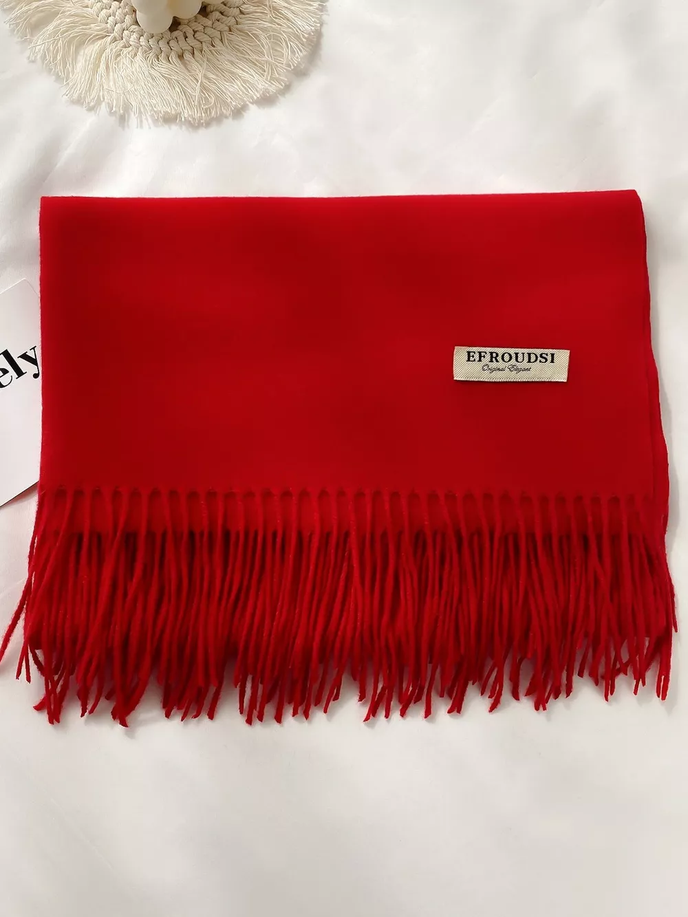 Fringe Solid Color Scarf, image 13