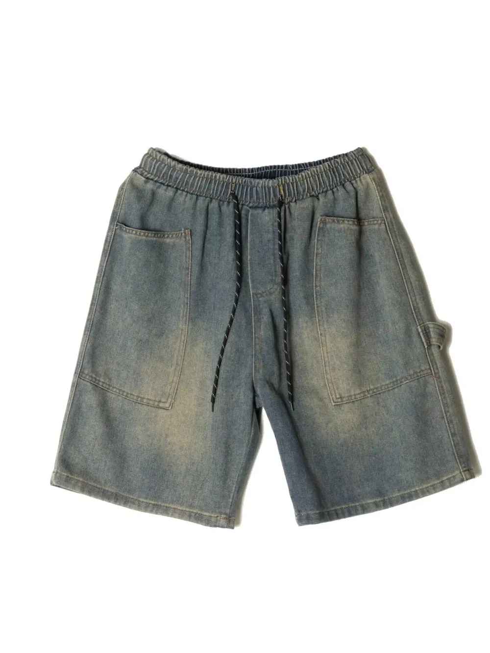 Men's Full Size Washed Loose Fit Denim Shorts Plus Size, image 6