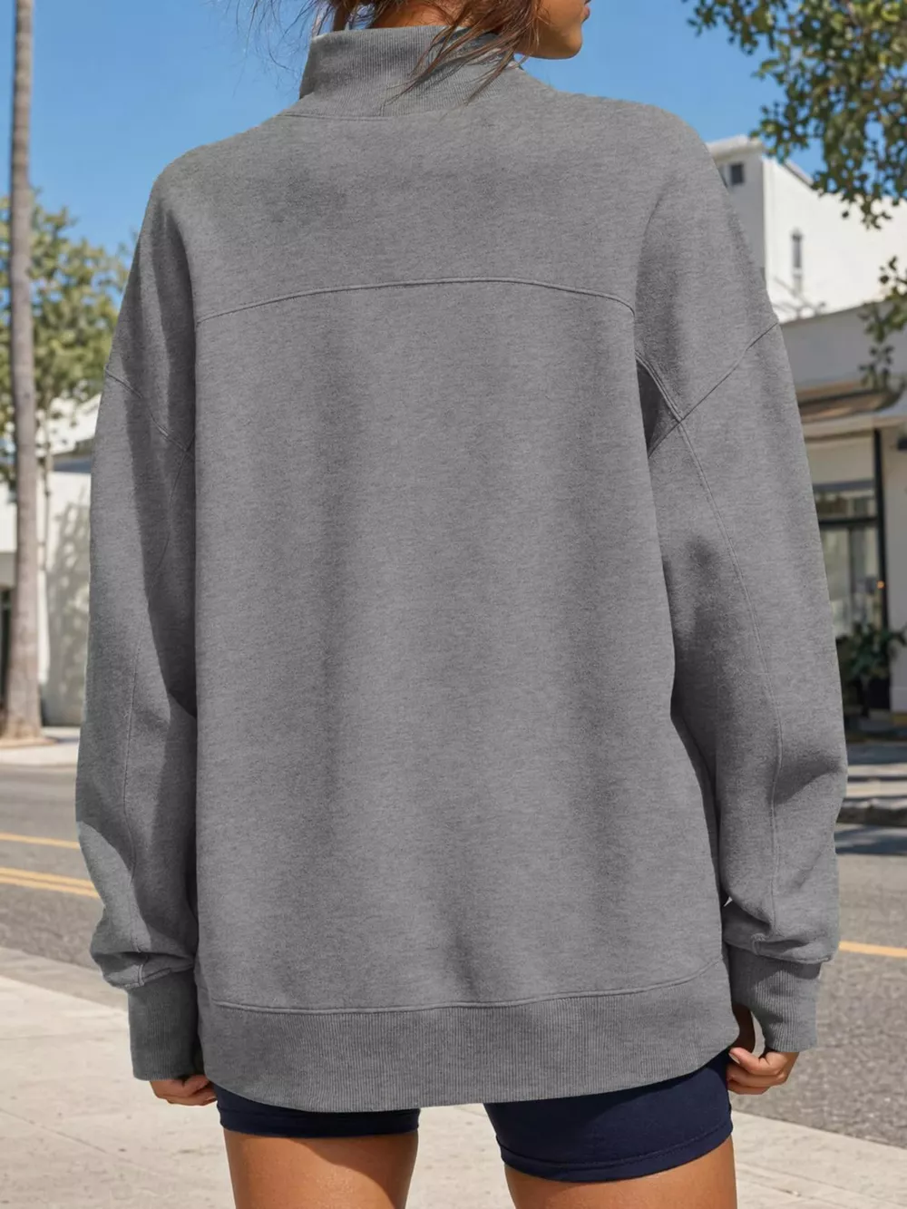 Mock Neck Oversized Sweatshirt, image 15