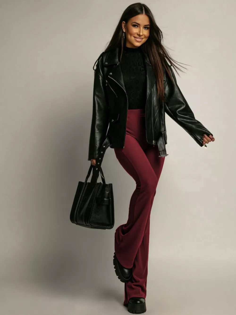 High-Waisted Flared Pants, image 8