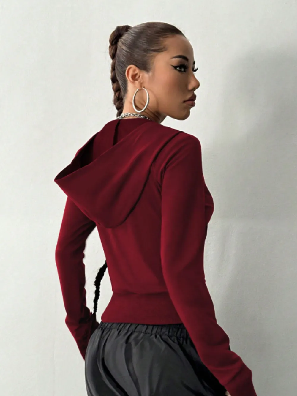 Zip-Up Long Sleeve Hoodie, image 25