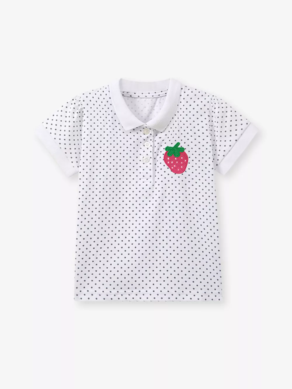Children's Strawberry Polka Dot Polo, image 5