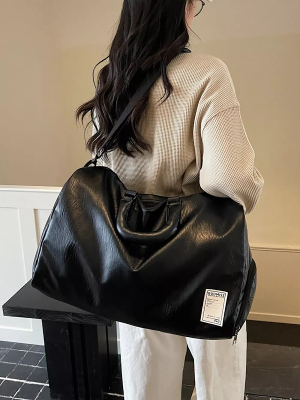Large Capacity Leather Travel Bag