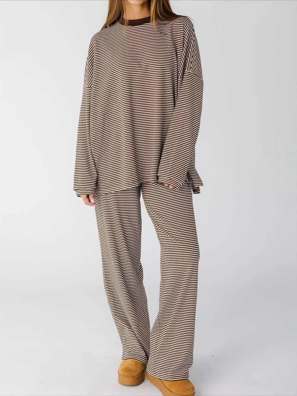 Striped Long Sleeve Top and Pants Set, image 14