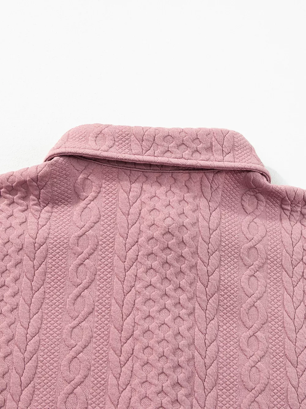 Cable Texture Puff Sleeve Loose Shacket, image 30
