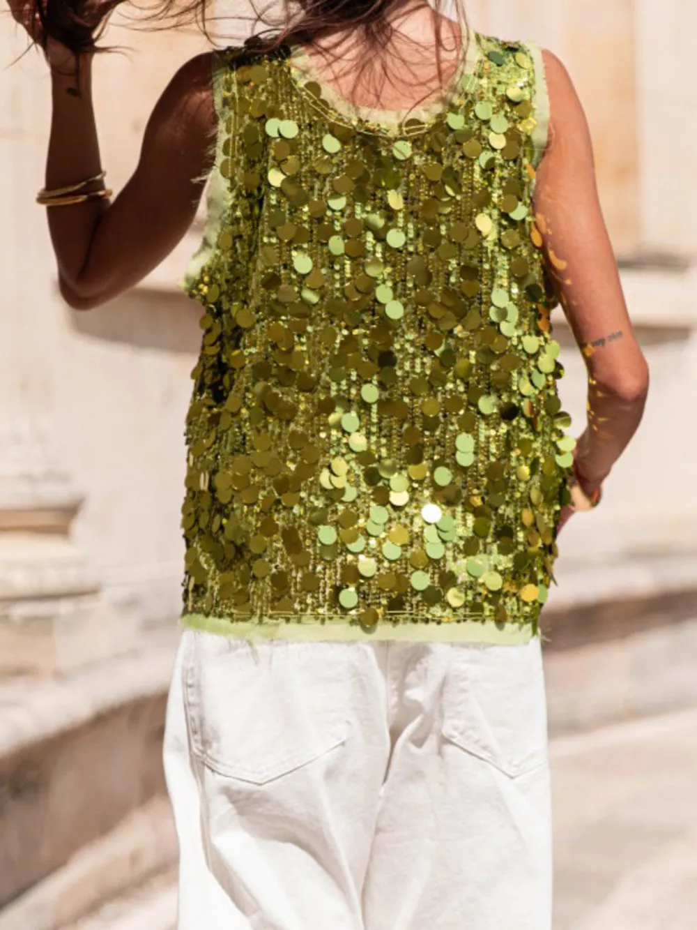 Sequin Round Neck Tank, image 15