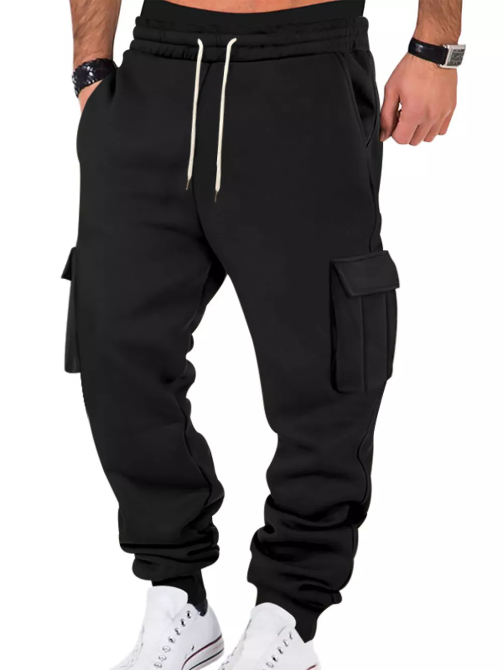Men's Full Size Casual Joggers with Multi-Pocket Plus Size, image 9