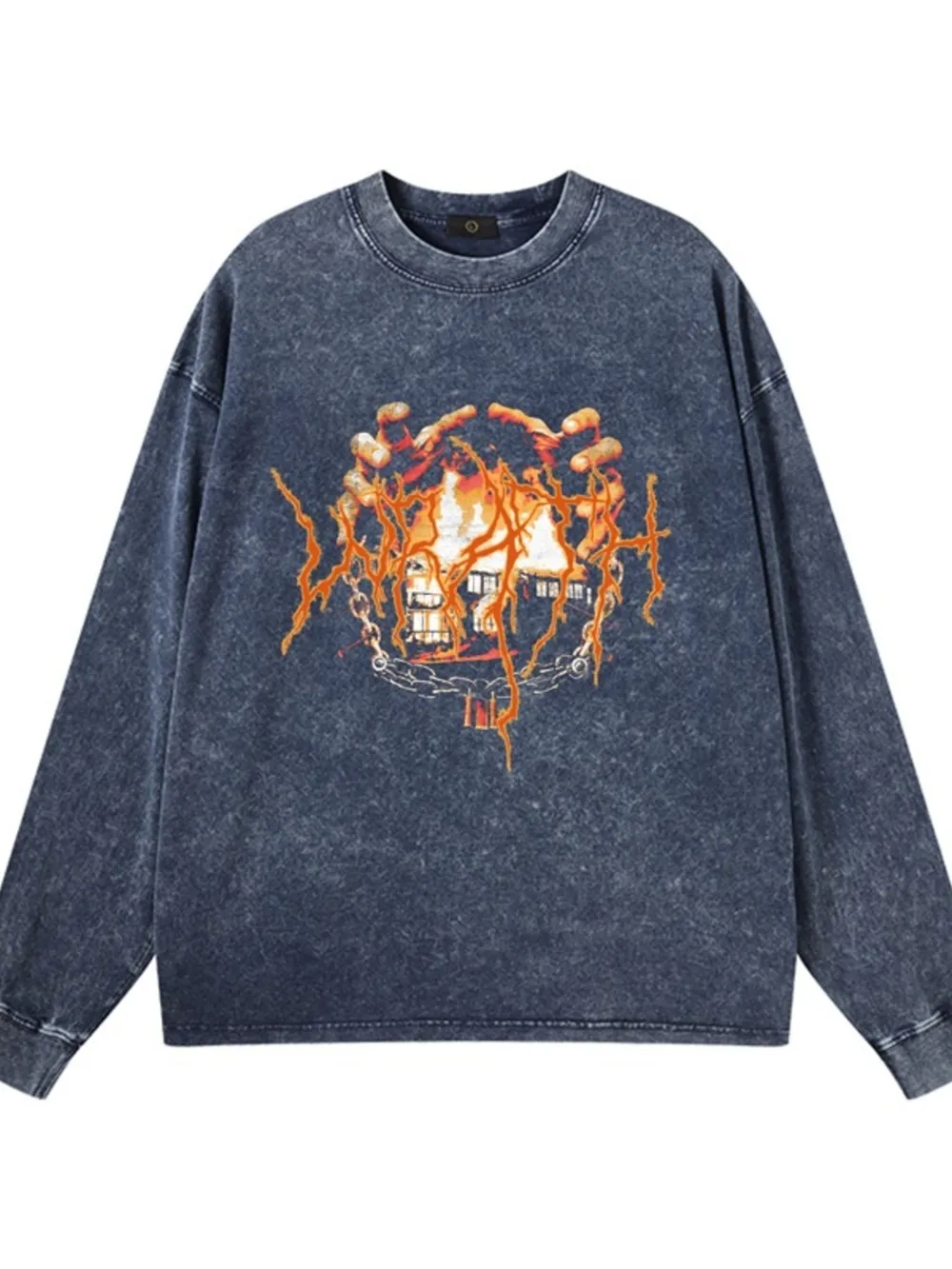 Men's Graphic Oversized Long Sleeve T-Shirt, image 8